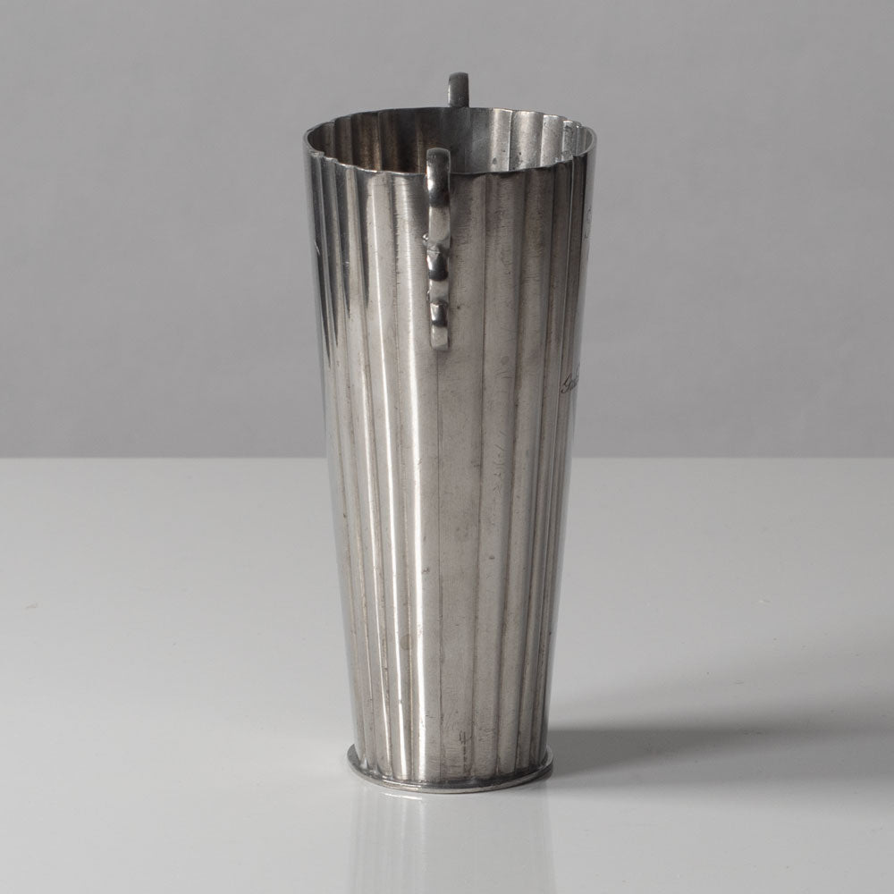 CG Hallberg, Sweden, small pewter handled vase L3204