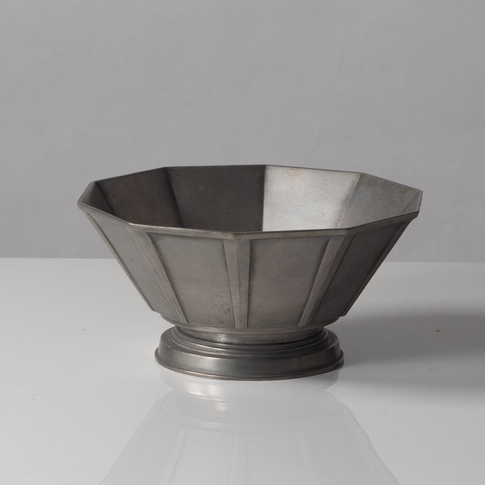 CG Hallberg, Sweden, pewter footed bowl L3097