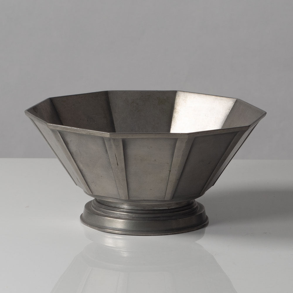 CG Hallberg, Sweden, pewter footed bowl L3097
