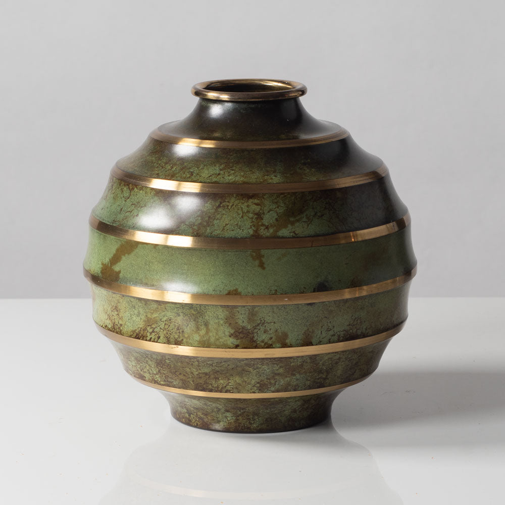 SVM, Sweden, ribbed vase in light bronze L3238