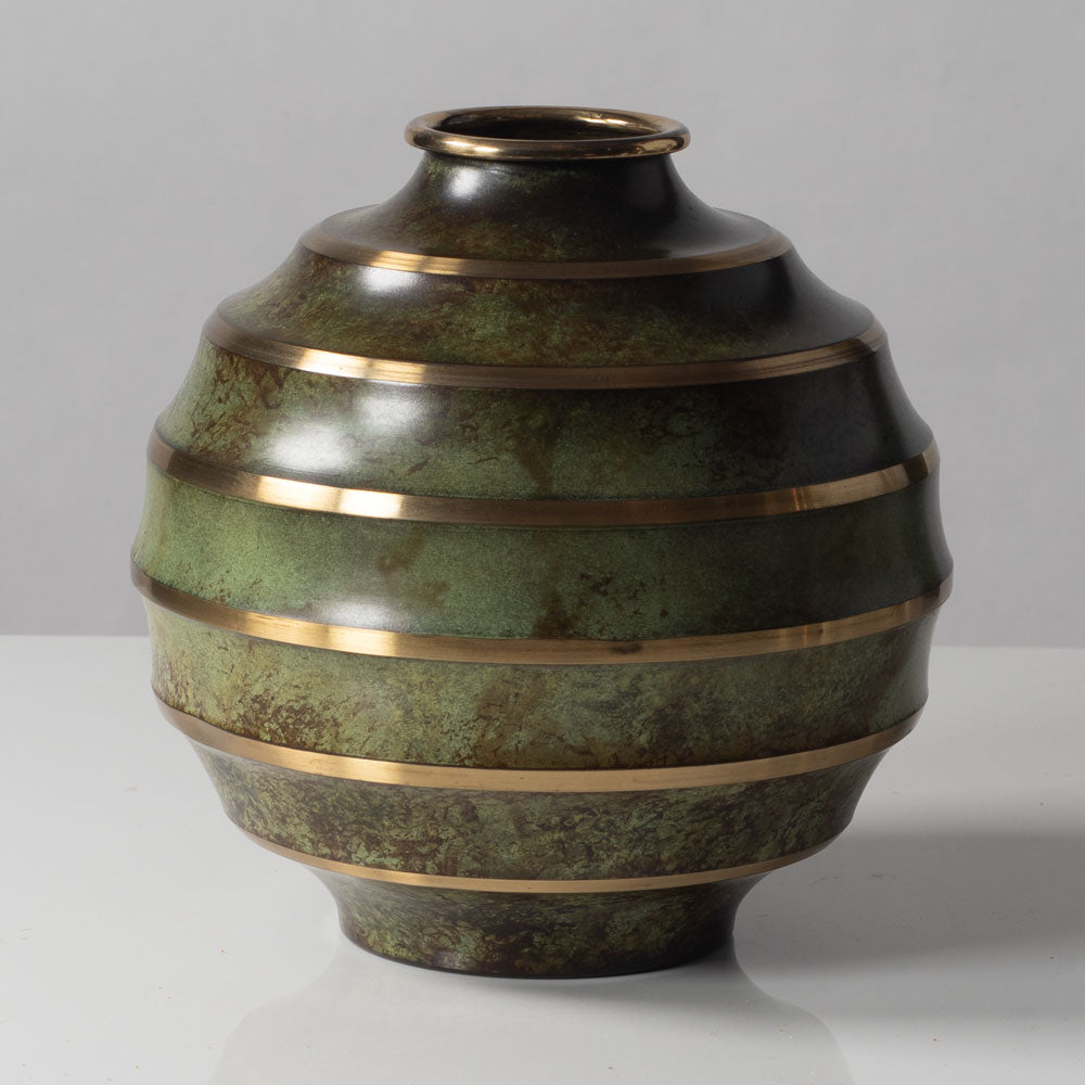 SVM, Sweden, ribbed vase in light bronze L3238