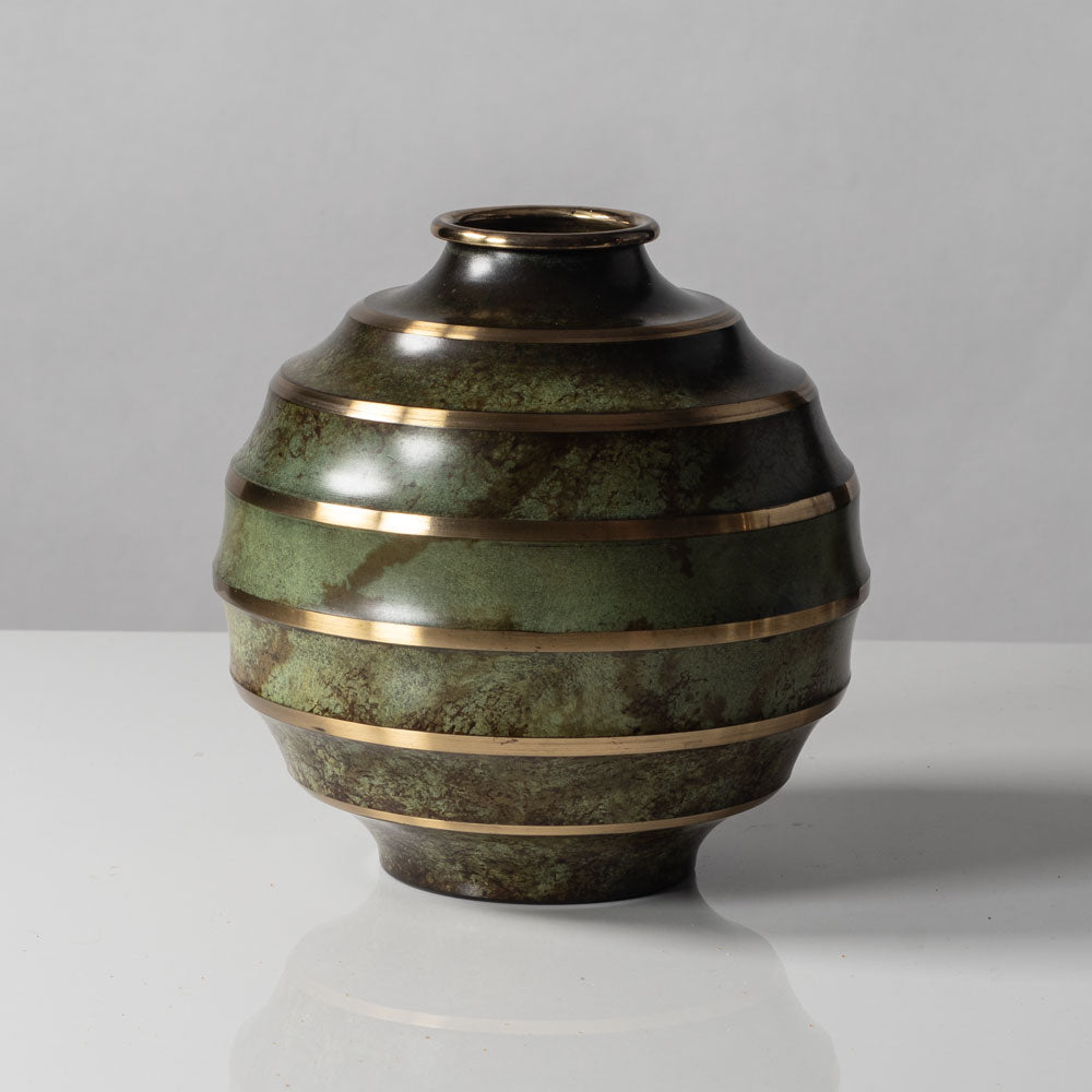 SVM, Sweden, ribbed vase in light bronze L3238