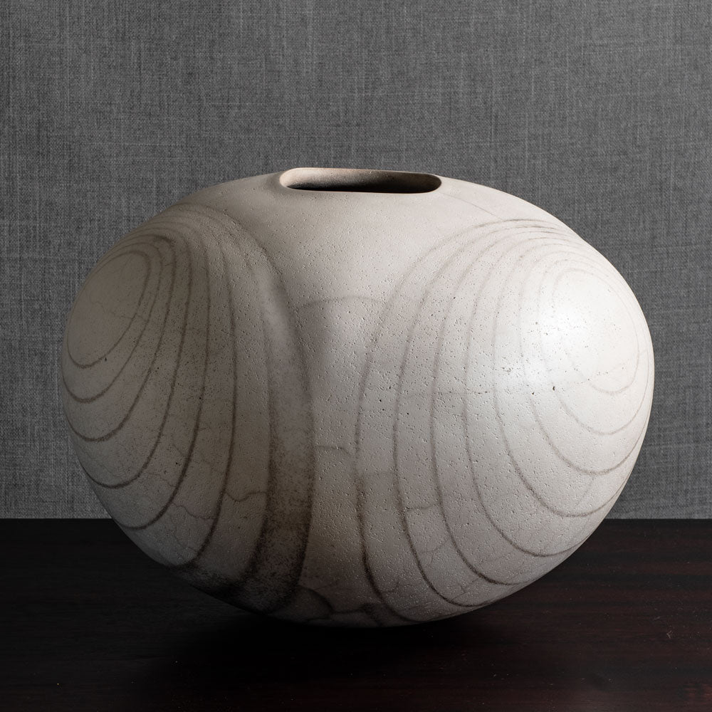 David Roberts, own studio, UK, very large unique stoneware vase M4301