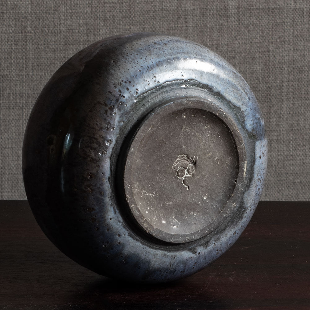 Otto Meier, Germany, unique ceramic vase with purple matte crystalline glaze L3745