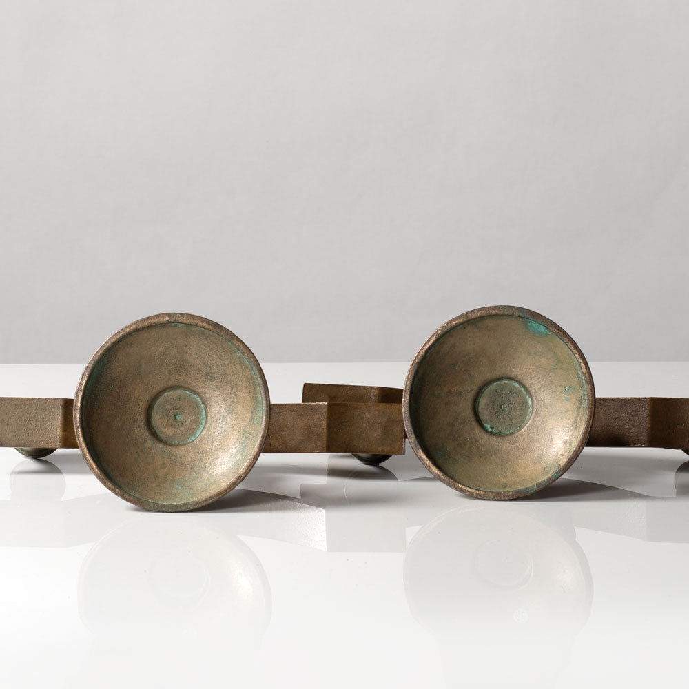 Athena Ystad, Sweden, pair of bronze candleholders L3267 and L3268