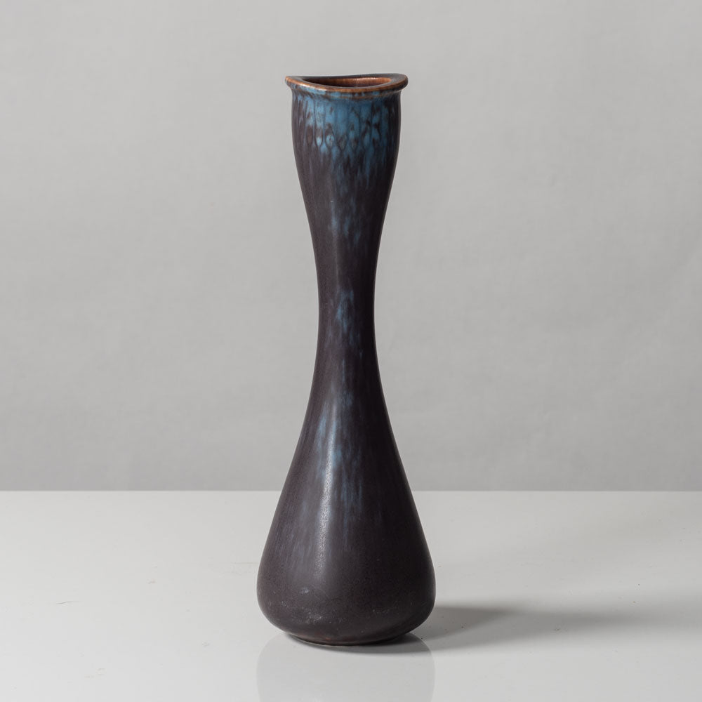 Gunnar Nylund for Rörstrand, stoneware vase with blue and brown glaze L3200