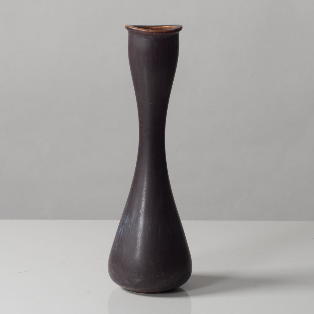 Gunnar Nylund for Rörstrand, stoneware vase with blue and brown glaze L3200