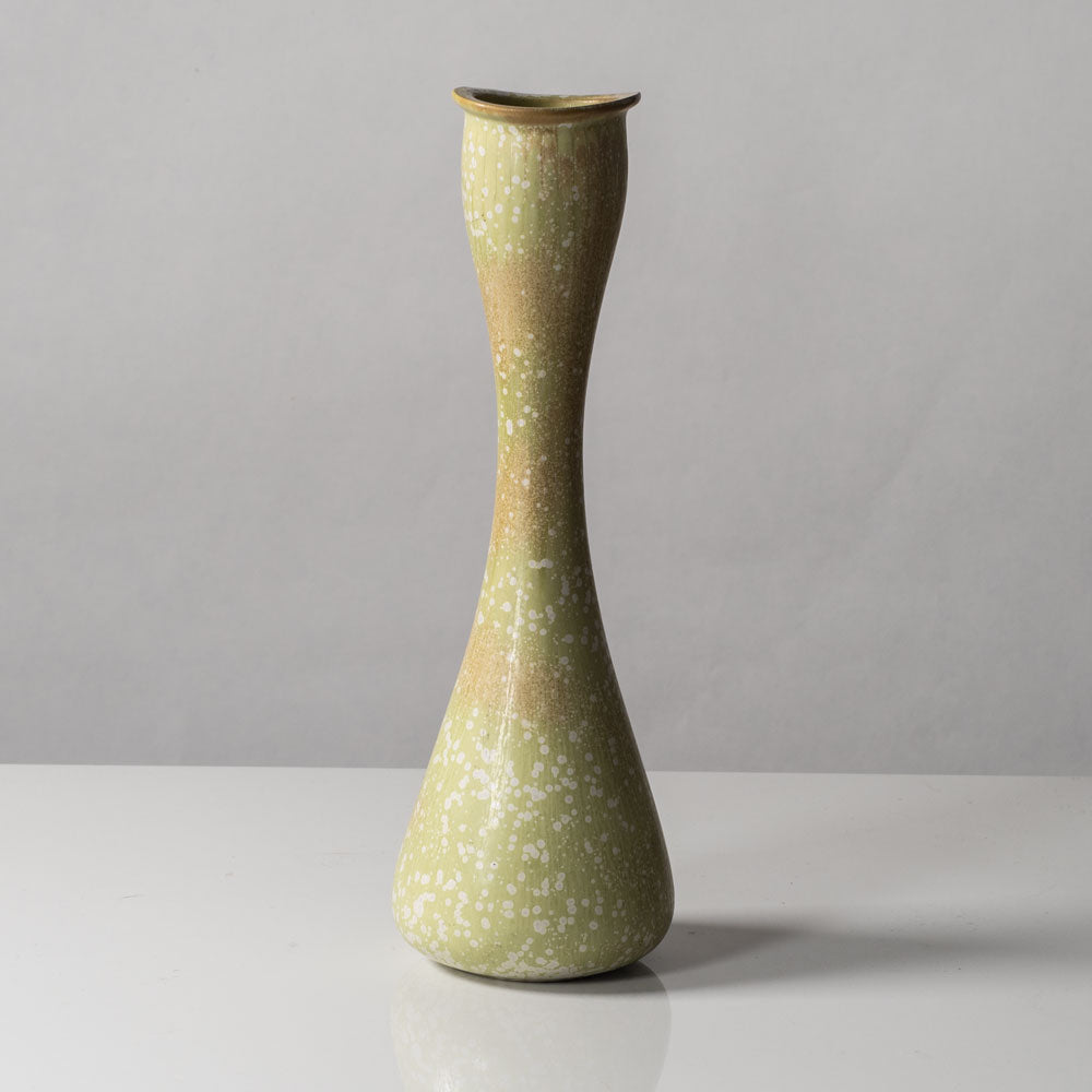 Gunnar Nylund for Rorstrand, stoneware vase with yellow-green glaze K2838