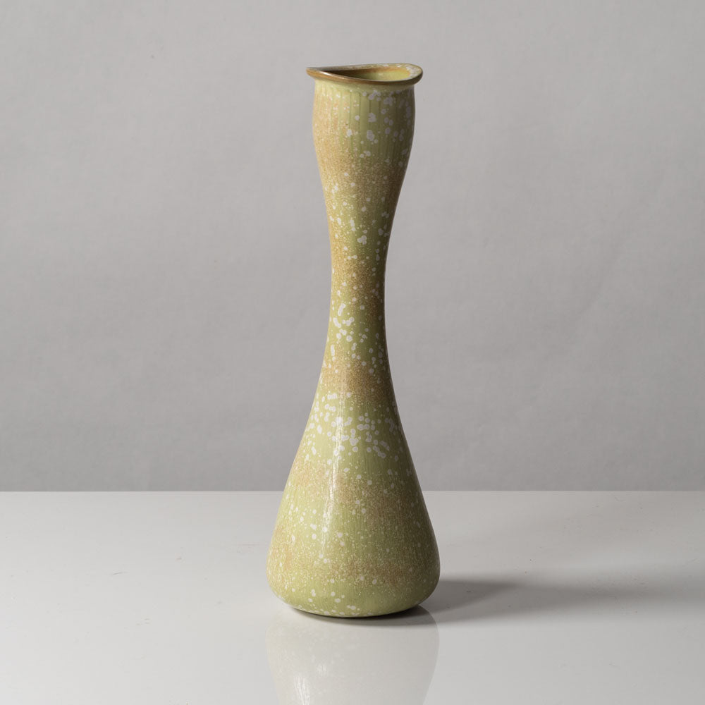 Gunnar Nylund for Rorstrand, stoneware vase with yellow-green glaze K2838