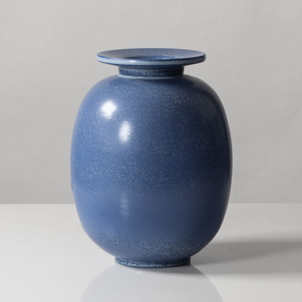 Gunnar Nylund for Rörstrand, stoneware vase with matte blue glaze K2125
