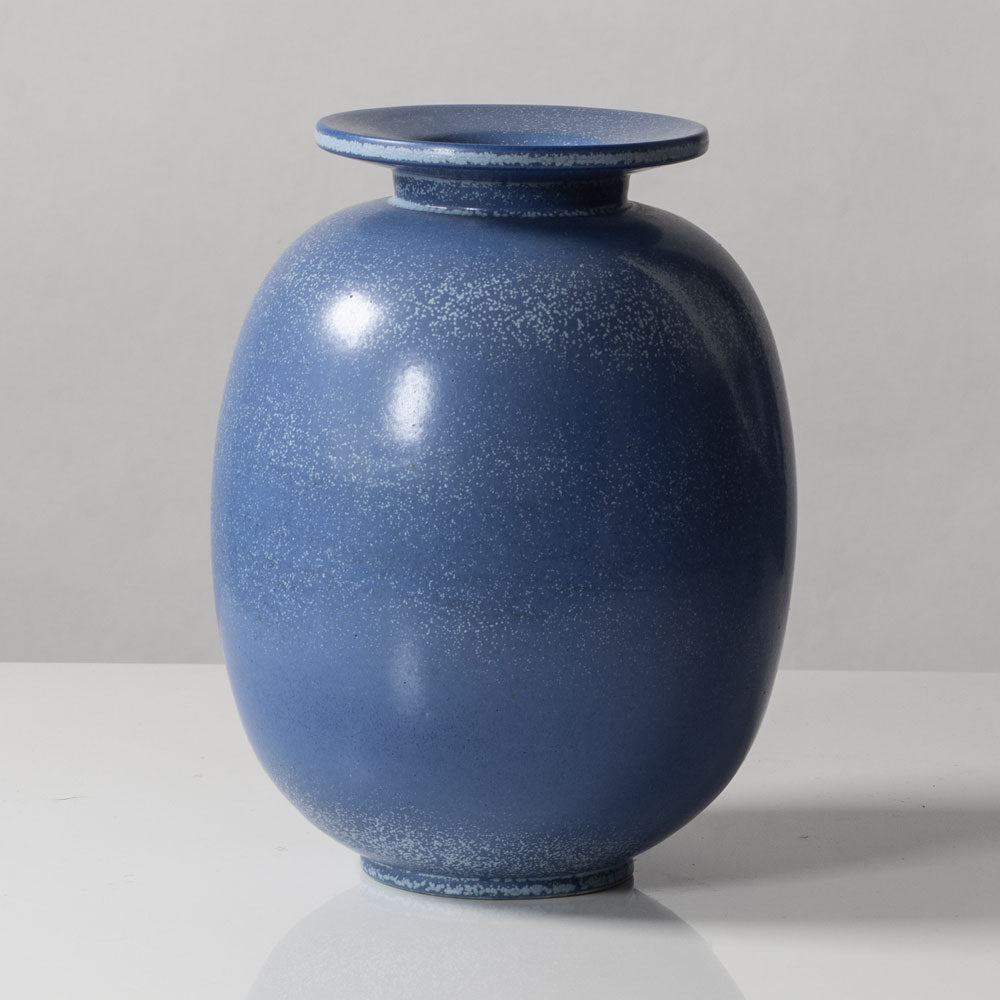Gunnar Nylund for Rörstrand, stoneware vase with matte blue glaze K2125