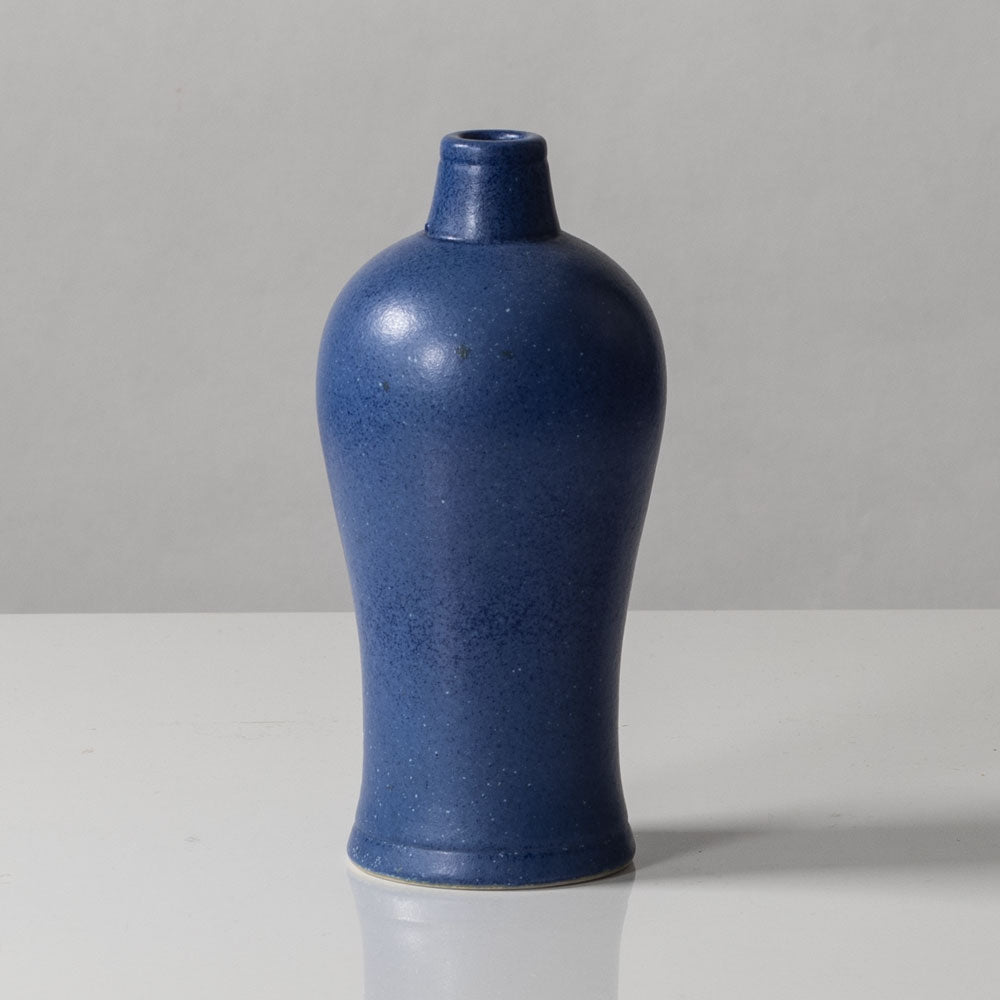 Gunnar Nylund for Rörstrand, Sweden, stoneware bulbous vase with blue glaze J1585
