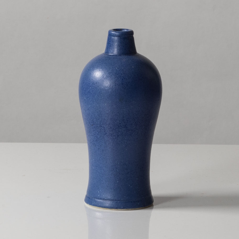 Gunnar Nylund for Rörstrand, Sweden, stoneware bulbous vase with blue glaze J1585