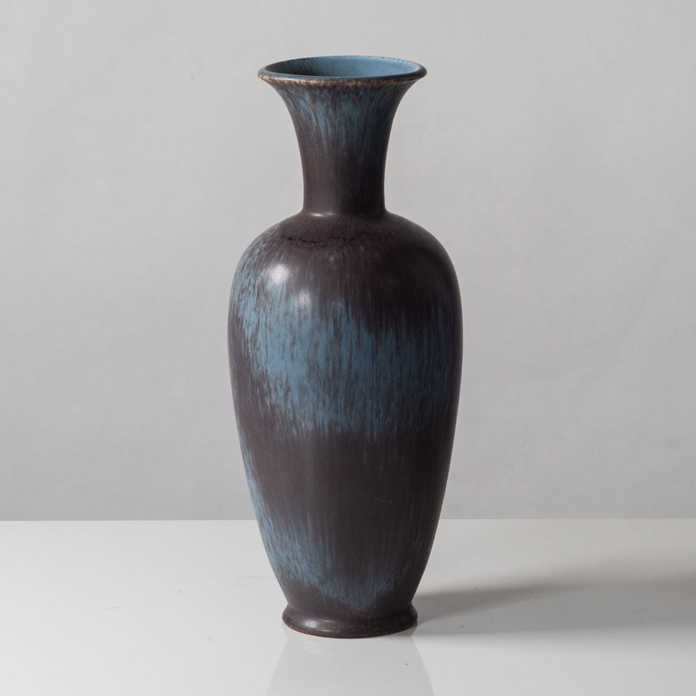 Gunnar Nylund for Rorstrand, Sweden, stoneware vase with blue and purple glaze K2301