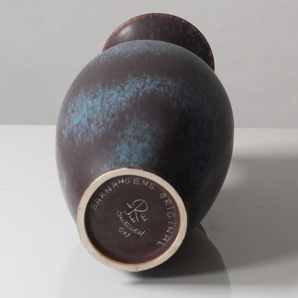 Gunnar Nylund for Rorstrand, Sweden, stoneware vase with blue and purple glaze K2301