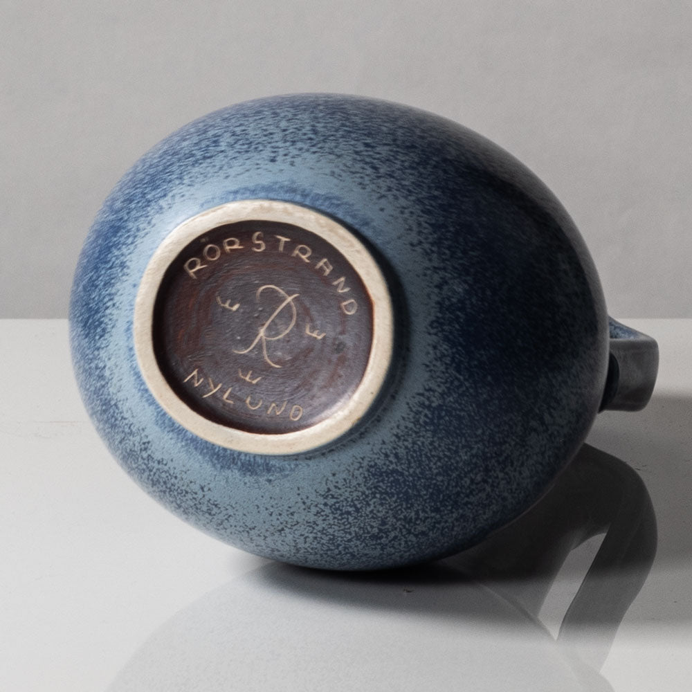 Gunnar Nylund for Rörstrand, stoneware pitcher with blue glaze K2560