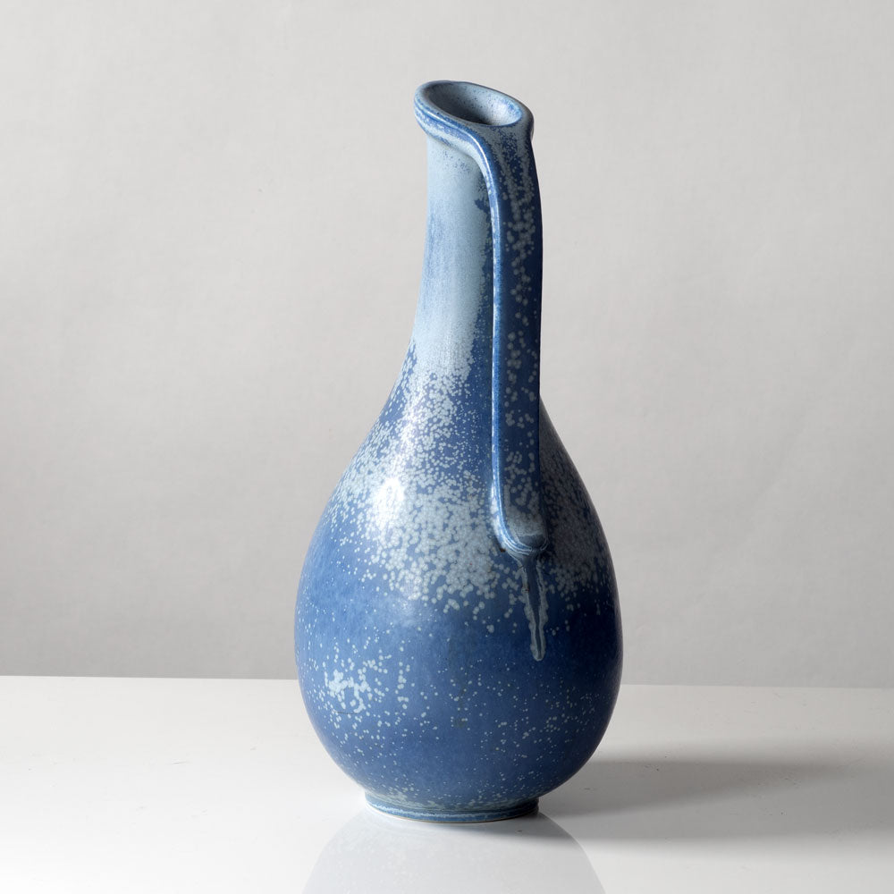 Gunnar Nylund for Rörstrand, stoneware pitcher with blue glaze L3226