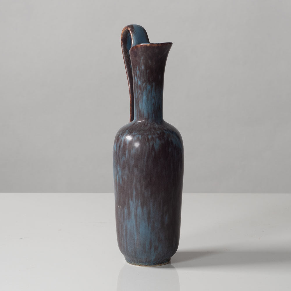 Gunnar Nylund for Rorstrand, stoneware pitcher with blue and brown glaze K2649