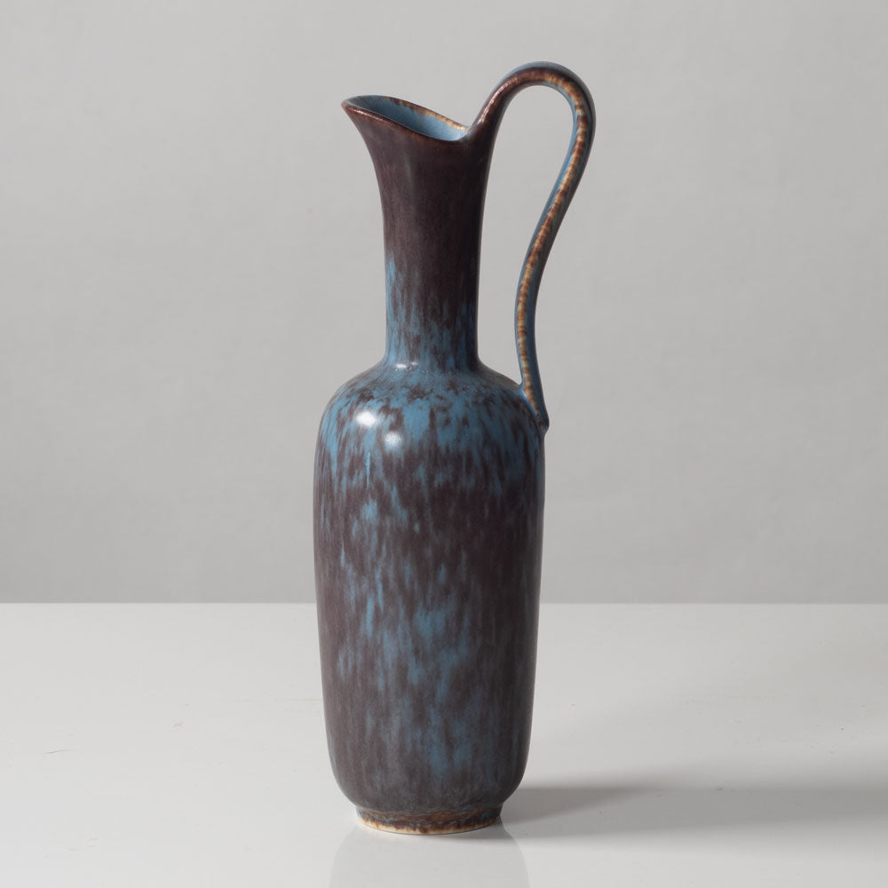 Gunnar Nylund for Rorstrand, stoneware pitcher with blue and brown glaze K2649