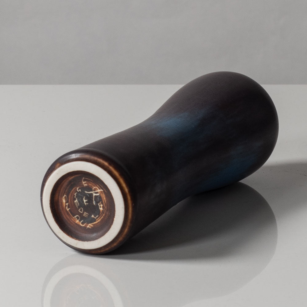 Gunnar Nylund for Rörstrand, Sweden,  stoneware bulbous vase with blue and purple glaze K2336