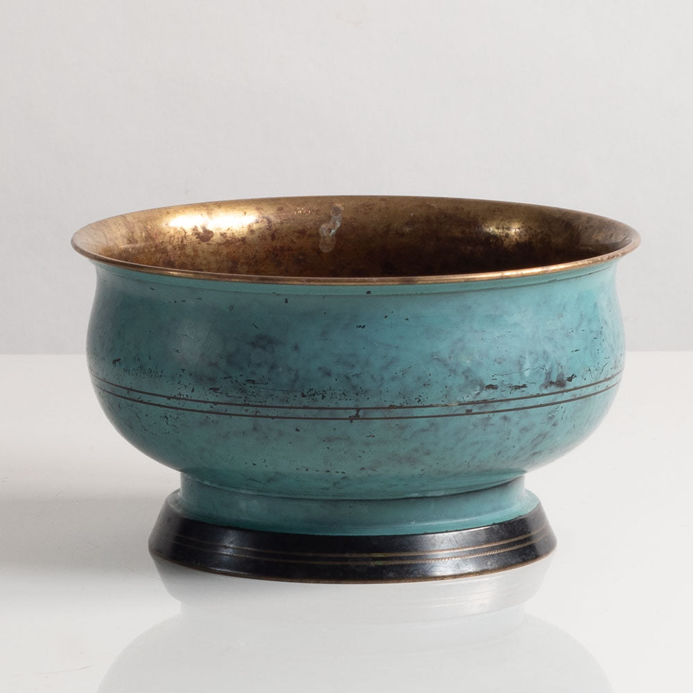 Rolf Engströmer for FAK, Sweden, patinated light bronze bowl M4303