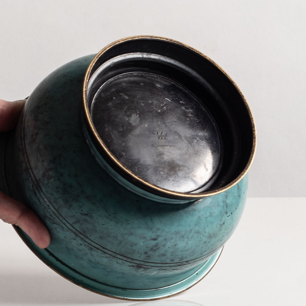 Rolf Engströmer for FAK, Sweden, patinated light bronze bowl M4303