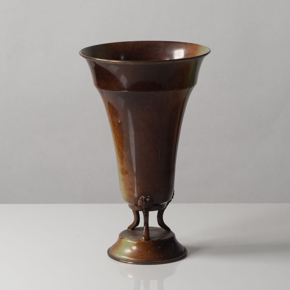 Ystad Brons, Sweden, bronze flaring vase K2571