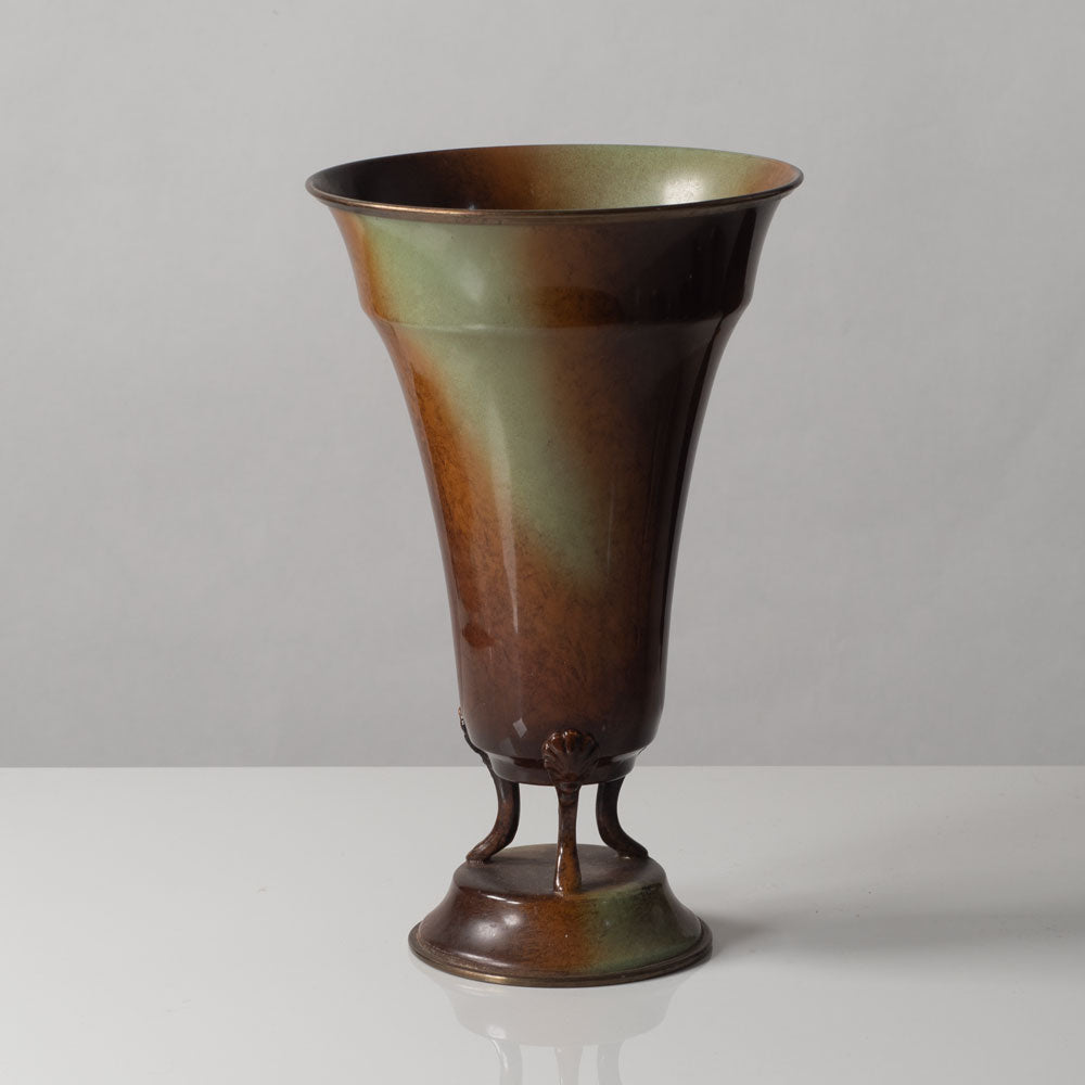 Ystad Brons, Sweden, bronze flaring vase K2571