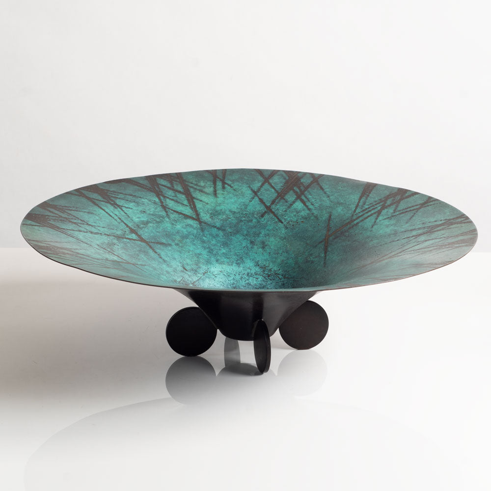 WMF Ikora, Germany, flaring bronze bowl with circular feet M5388