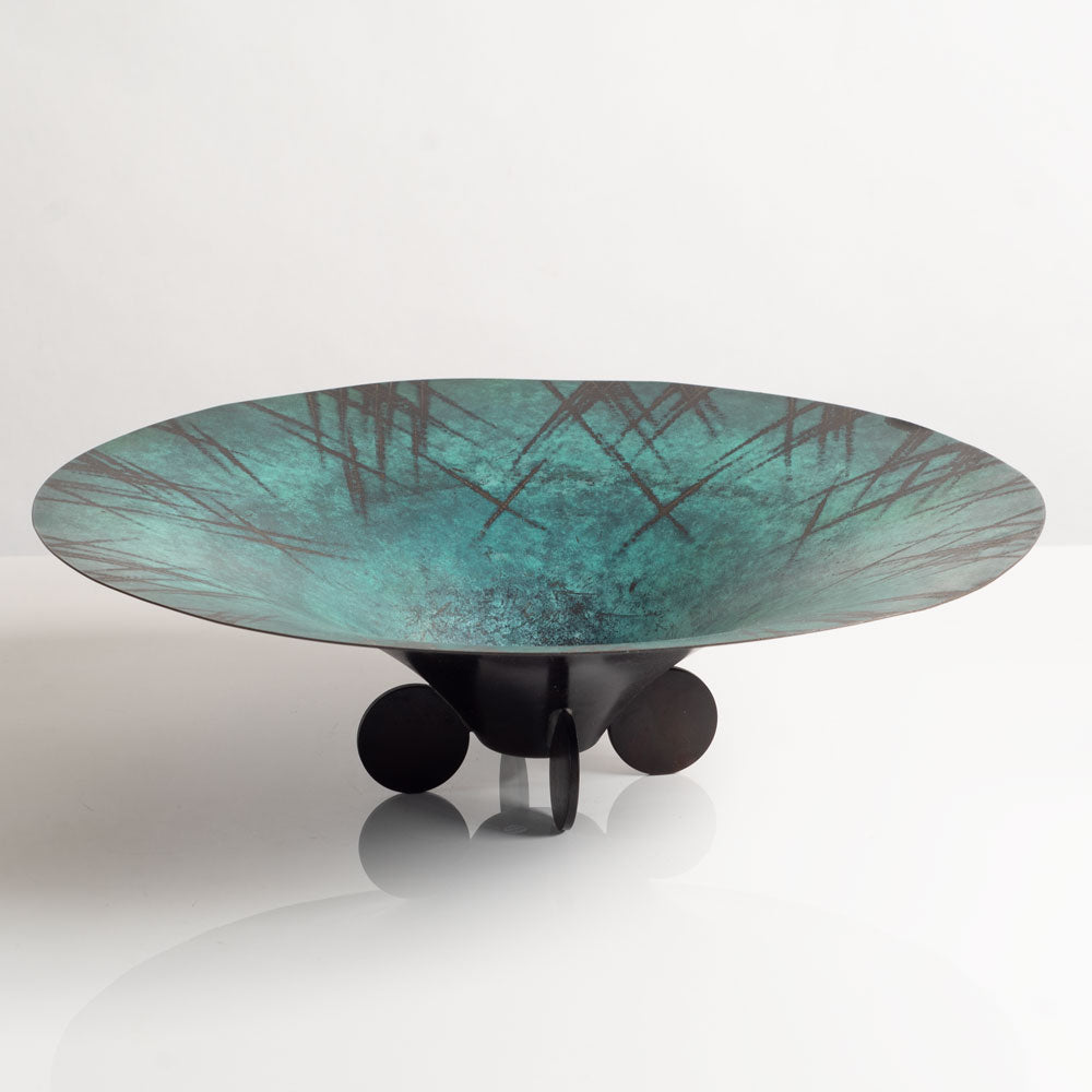 WMF Ikora, Germany, flaring bronze bowl with circular feet M5388