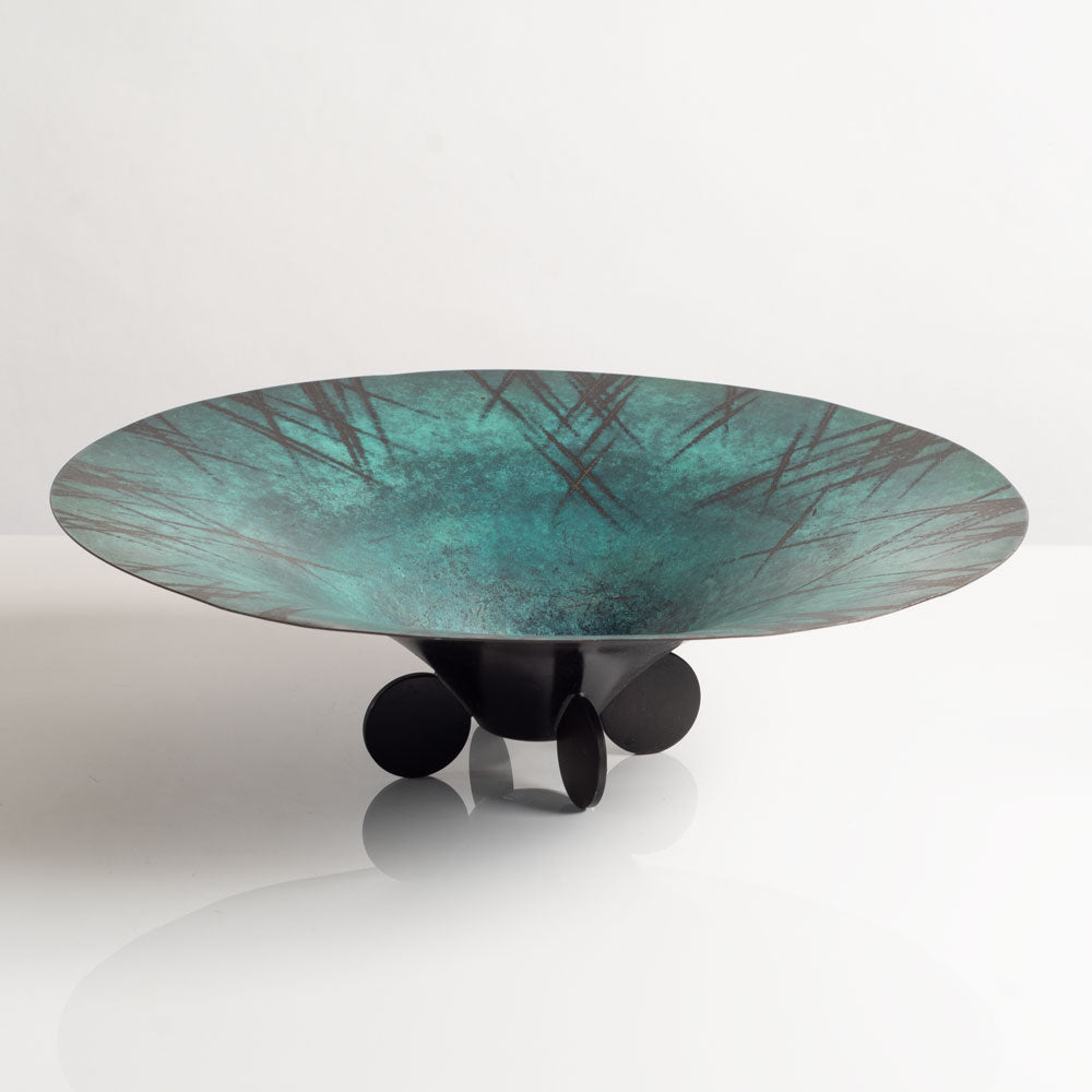 WMF Ikora, Germany, flaring bronze bowl with circular feet M5388
