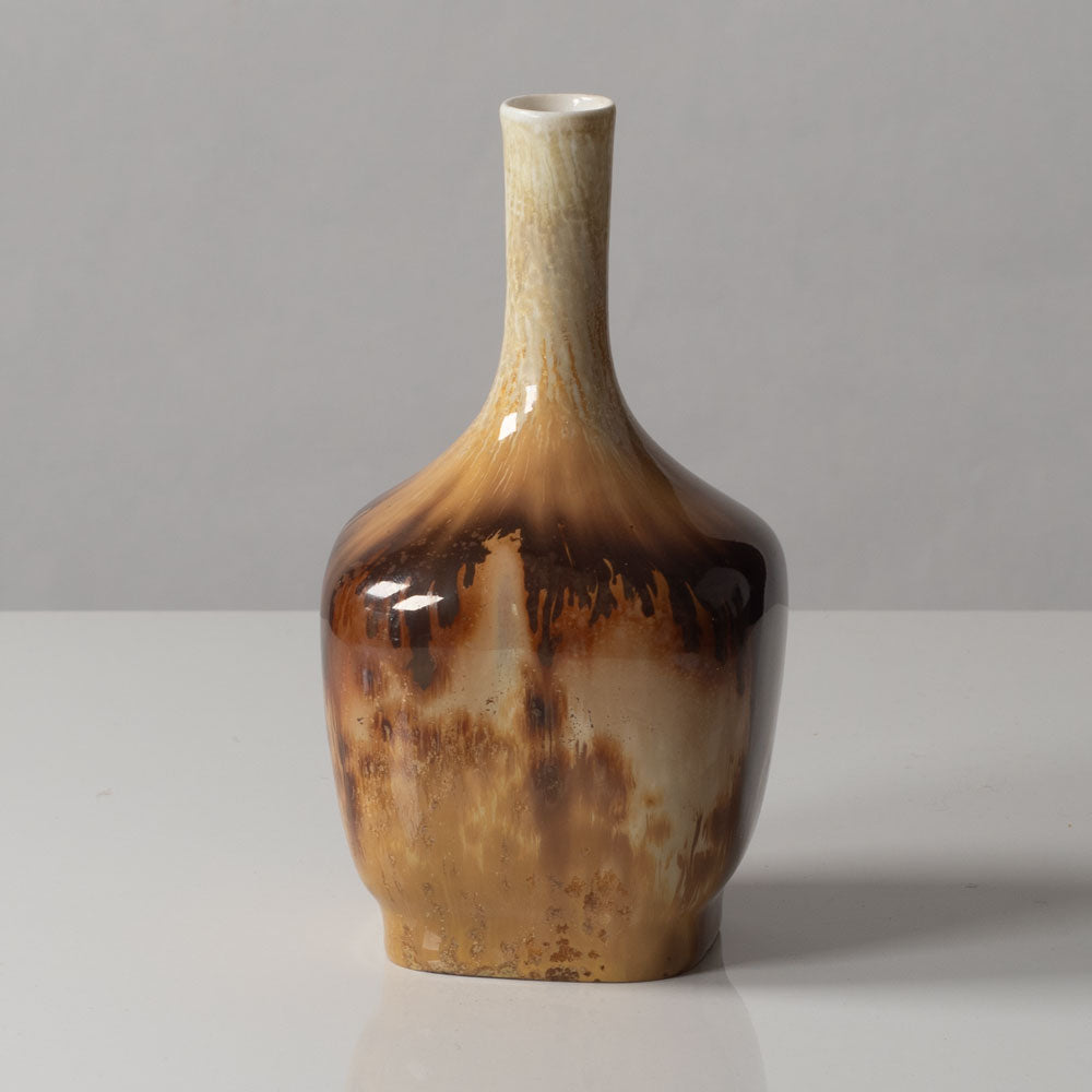 Valdemar Engelhardt for Royal Copenhagen, porcelain vase with brown crystalline glaze K2544