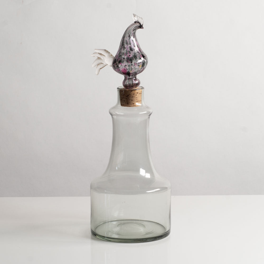 Kaj Franck for Nuutäjarvi-Nottsjö, Finland, decanter with rooster stopper L3957