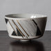 Gerd Hiort Petersen, Denmark, unique porcelain bowl with line decoration J1292