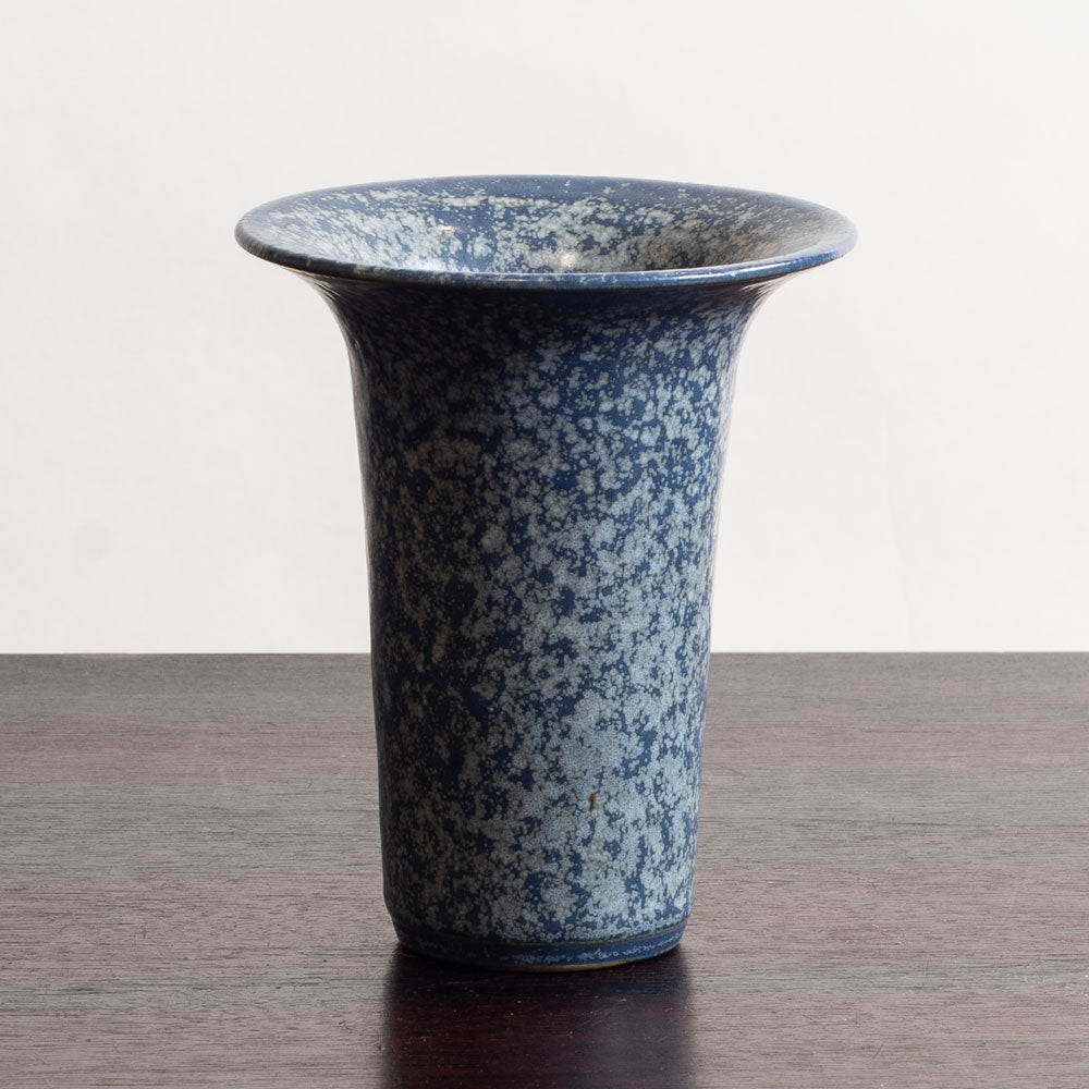 Lauritz Hjorth, unique stoneware vase with speckled blue matte glaze M4309