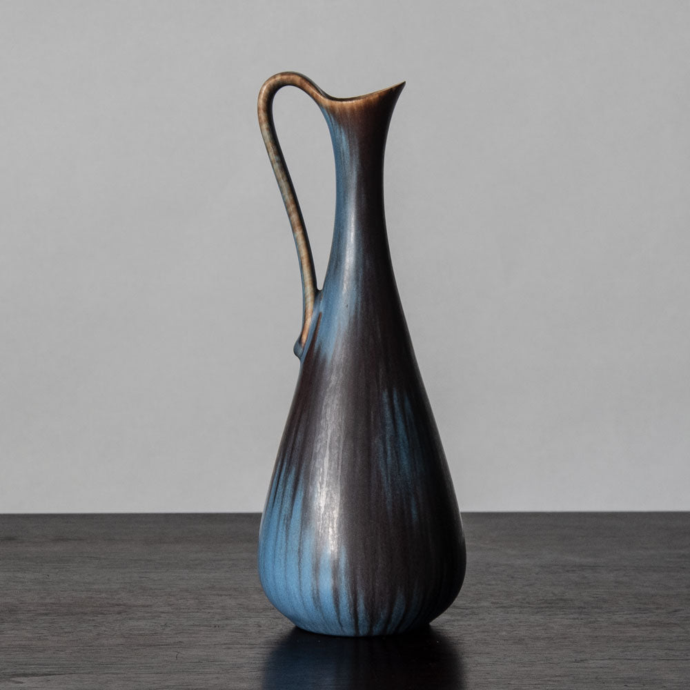 Gunnar Nylund for Rorstrand, stoneware pitcher with blue and brown glaze J1232