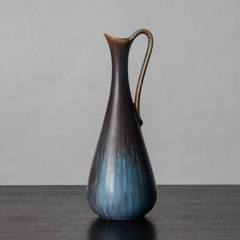 Group of pitchers with blue and brown glaze by Gunnar Nylund for Rorstrand