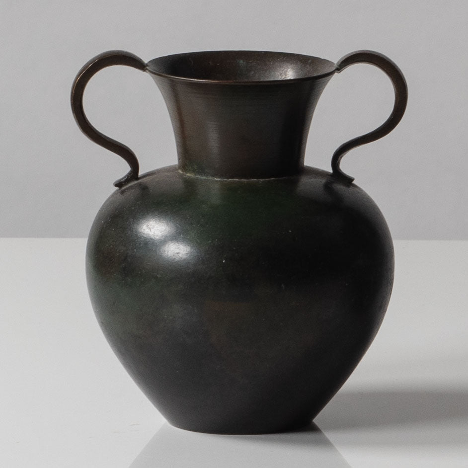 Just Andersen for GAB, Sweden, bronze handled vase L3259