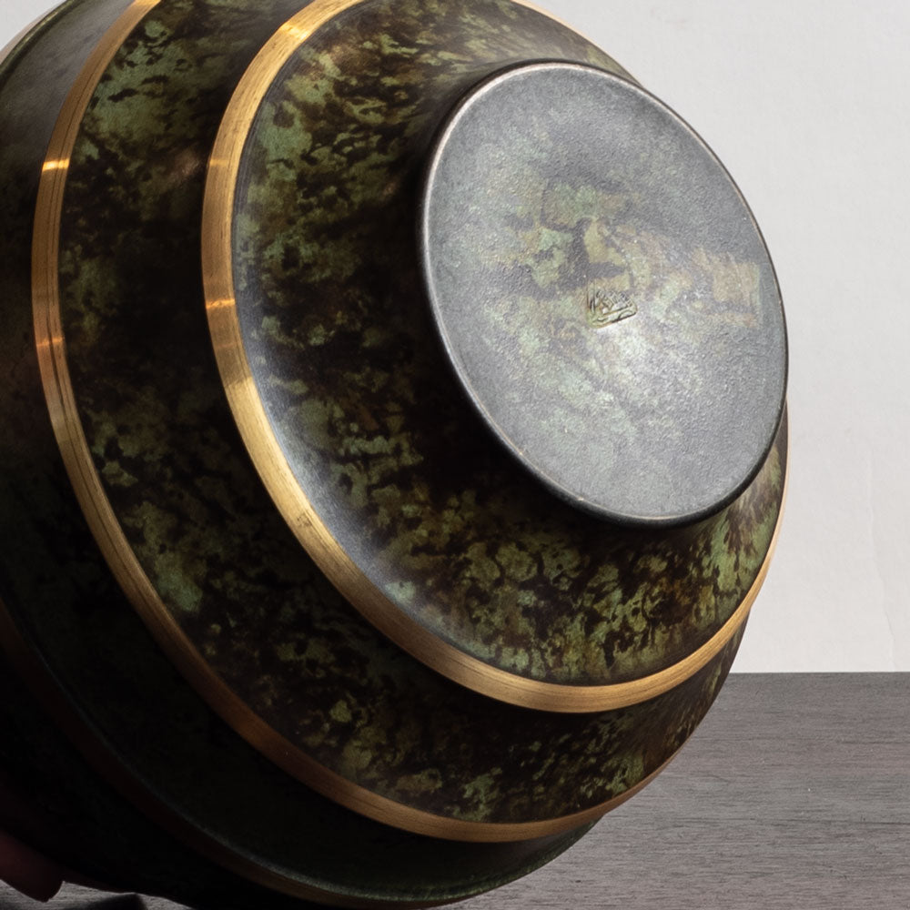 SVM, Sweden, ribbed vase in light bronze M4511