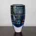 Ingeborg Lundin for Orrefors, Sweden, Ariel vase in blue and amber glass J1178