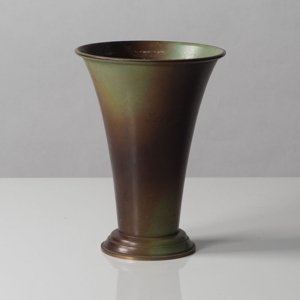 Ystad Brons, Sweden, bronze flaring vase H1266