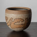 Ernst Pleuger, Germany, unique stoneware patterned vase J1290