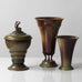 Three Scandinavian art nouveau light bronze vessels