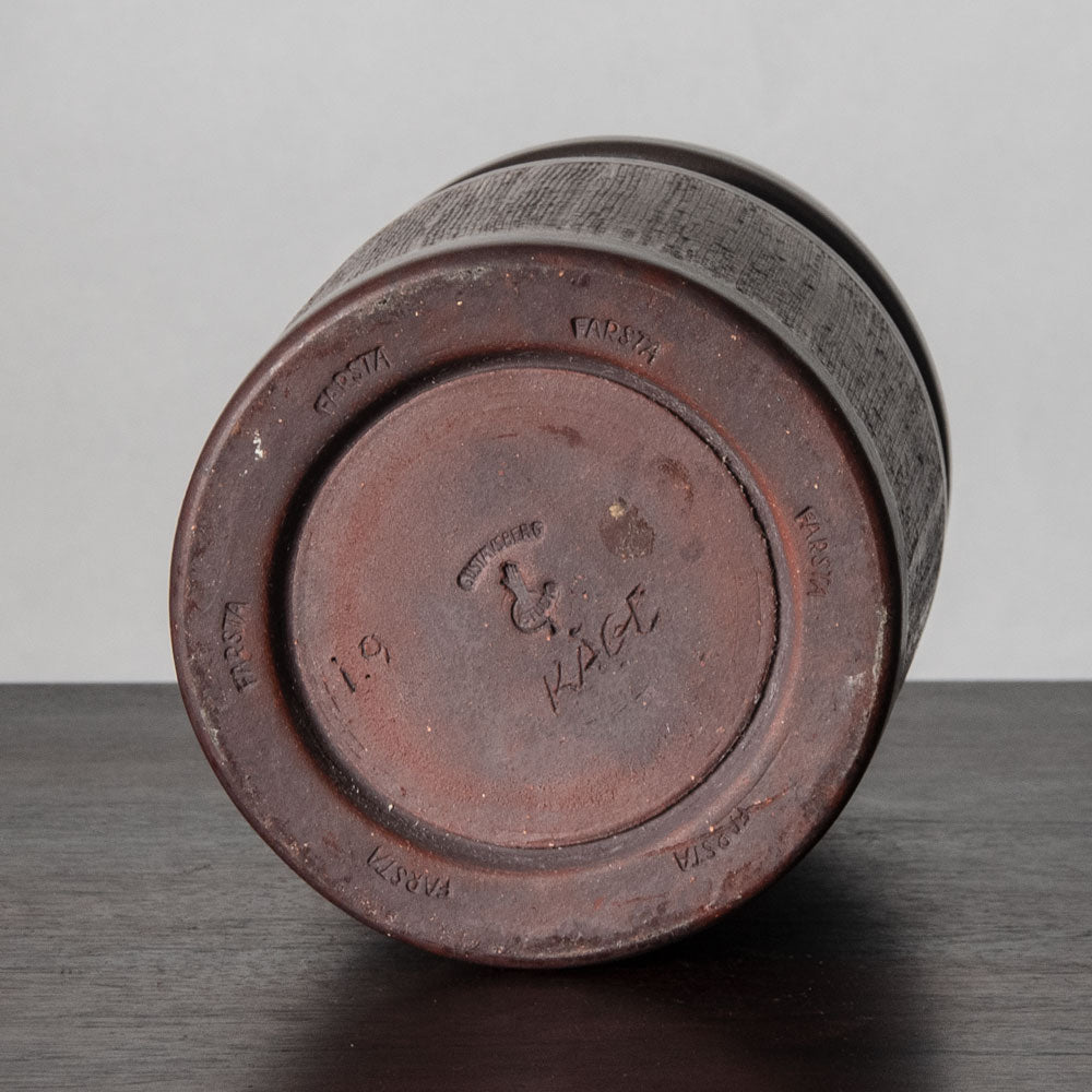 Wilhelm Kåge for Gustavsberg "Farsta" vase with incised  pattern to body H1320