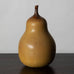 Gisela Frenzel, Germany, unique stoneware pear shaped vase with yellow ochre glaze J1269