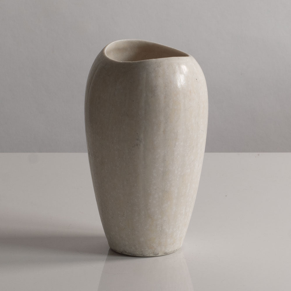 Gunnar Nylund for Rörstrand, Sweden, stoneware vase in matte white glaze M4156