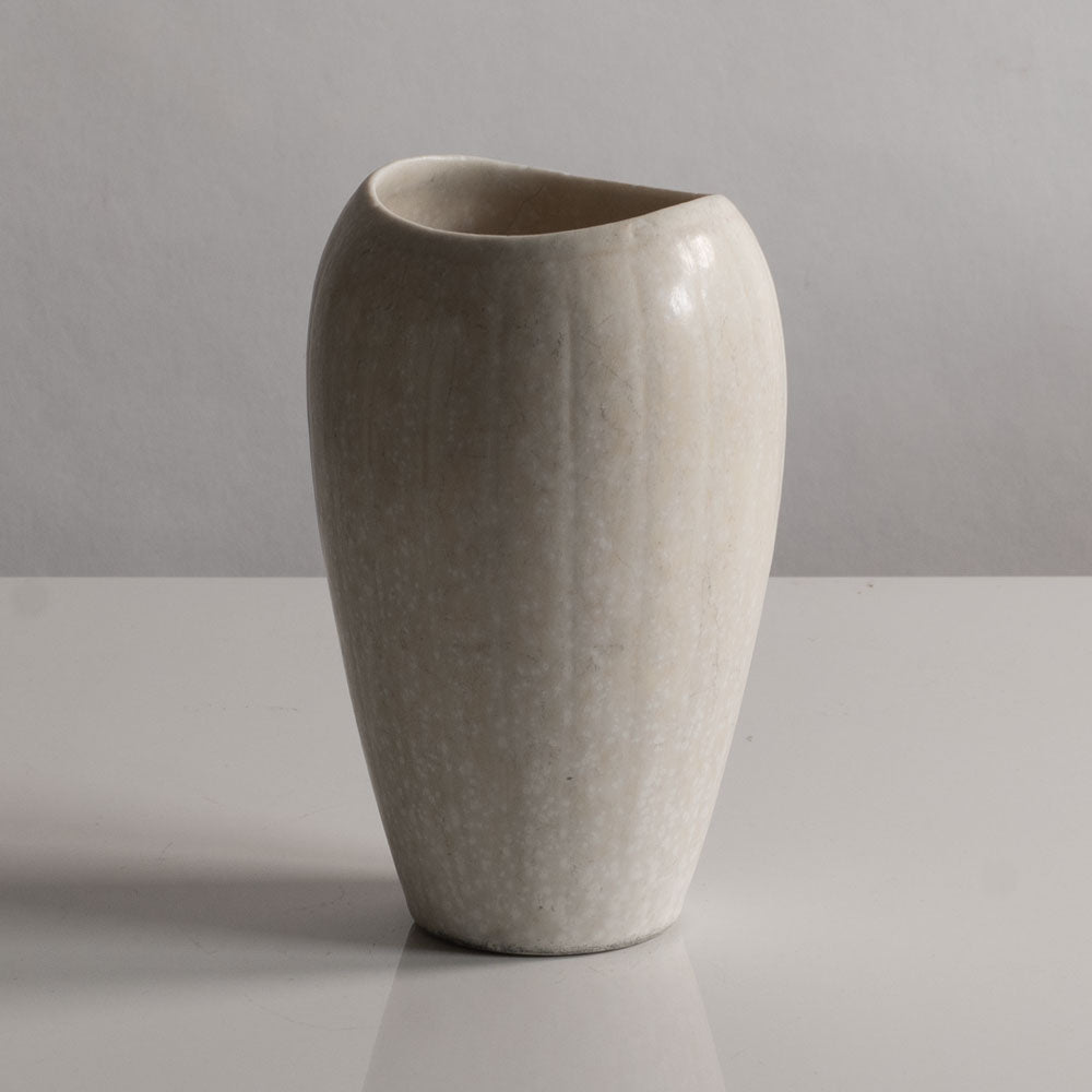 Gunnar Nylund for Rörstrand, Sweden, stoneware vase in matte white glaze M4156
