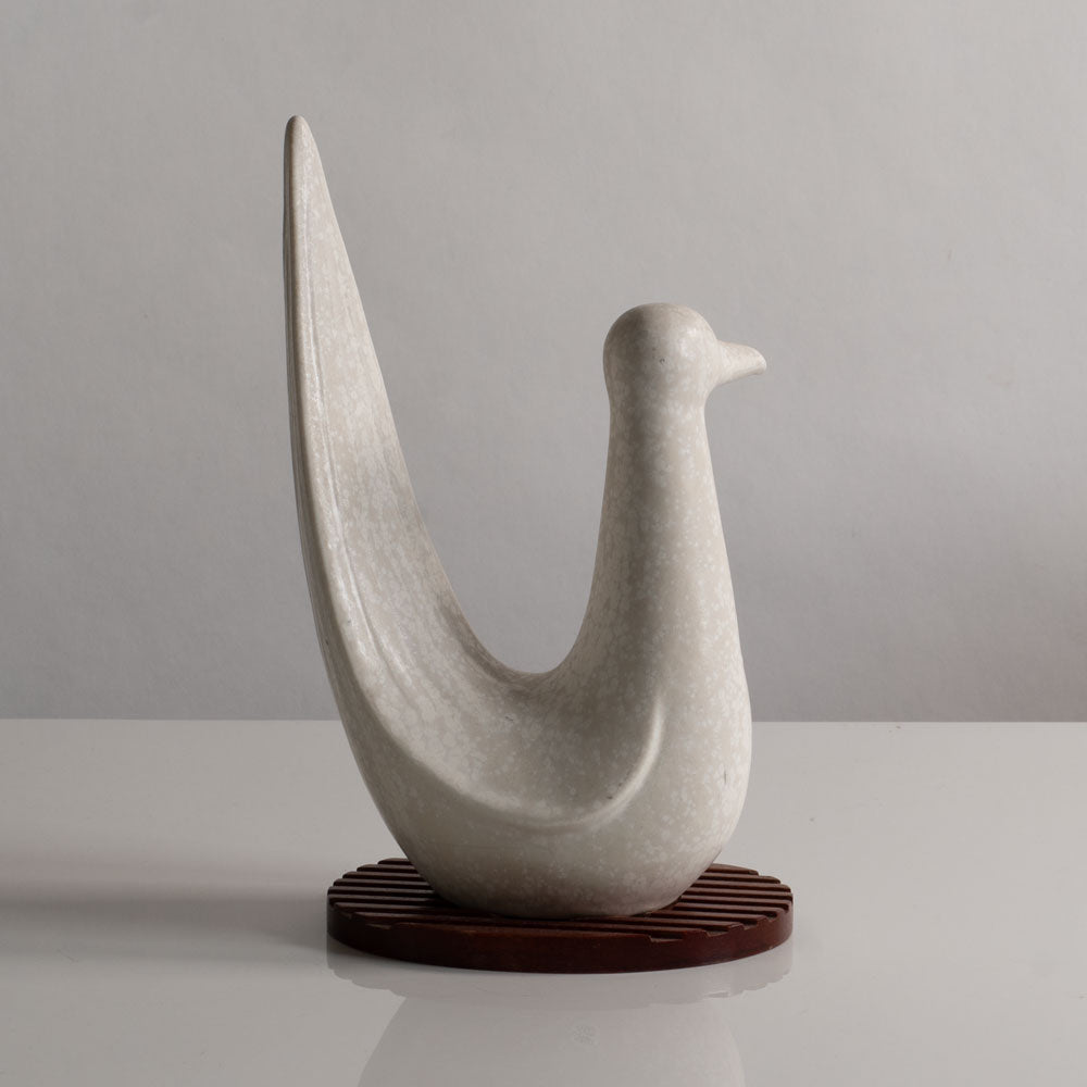 Gunnar Nylund for Rörstrand, Sweden, stoneware bird figure with white glaze L3860