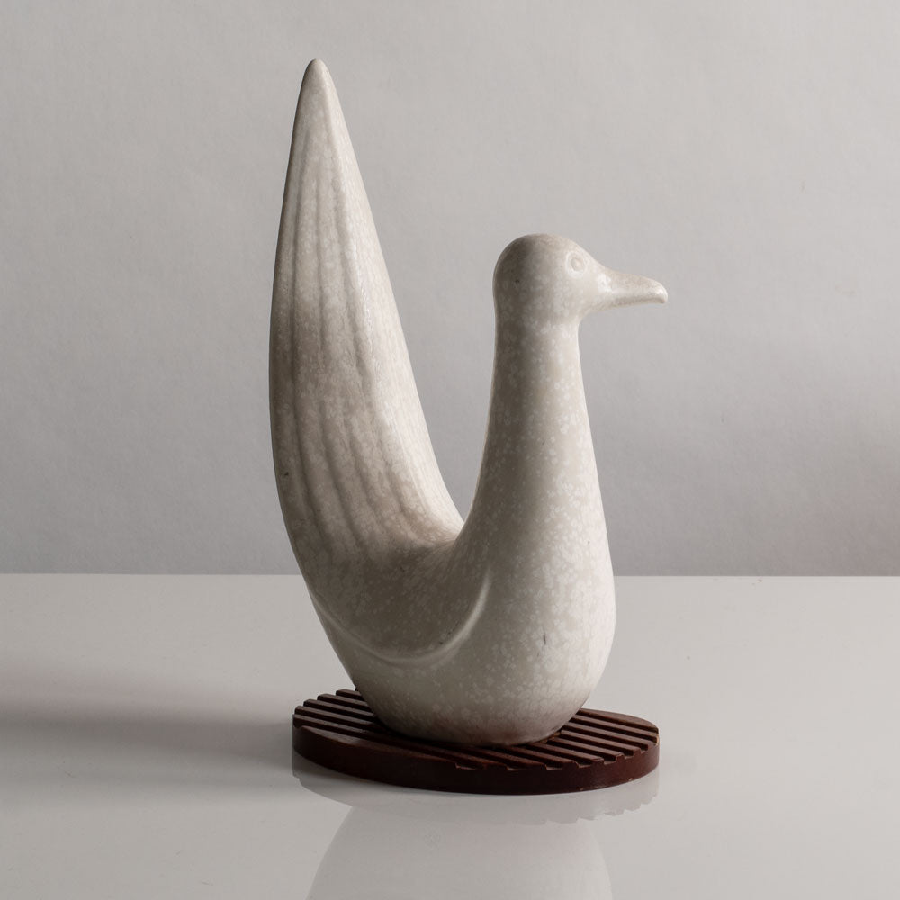 Gunnar Nylund for Rörstrand, Sweden, stoneware bird figure with white glaze L3860