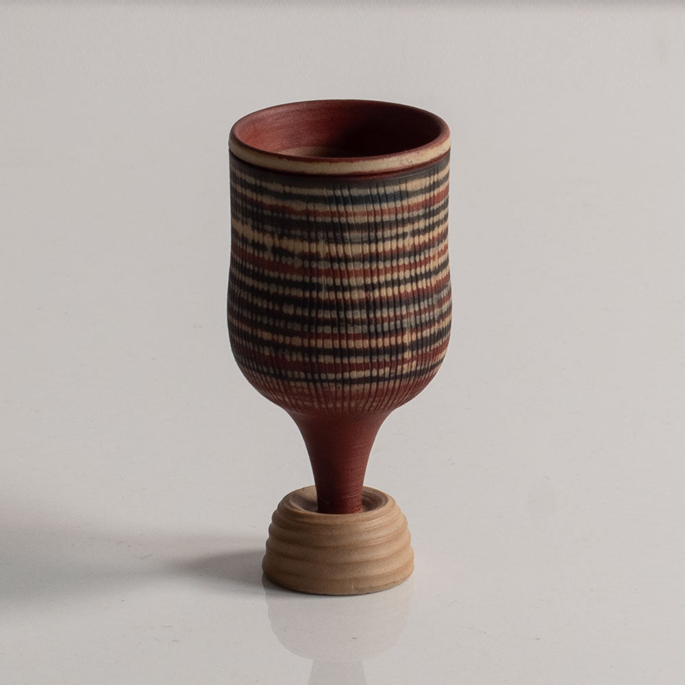Wilhelm Kåge for Gustavsberg, "Farsta" "Terra Spirea" miniature vase with matte brown glaze H1497